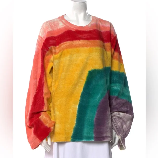 Acne Studios Multicolor Rainbow Terry Cloth Top in red|pink from Poshmark