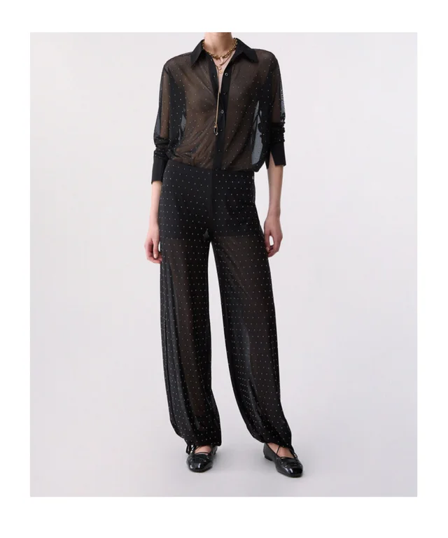Liu Jo Strass Sheer Drawstring Pants, photo 4 of 9 from SENSER