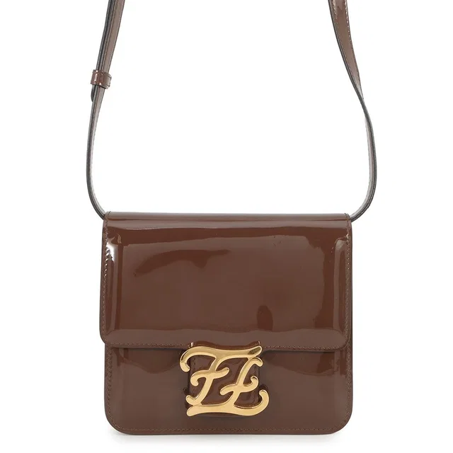 Fendi Shoulder Bag Calligraphy Patent in Patent leather from The Reluxe