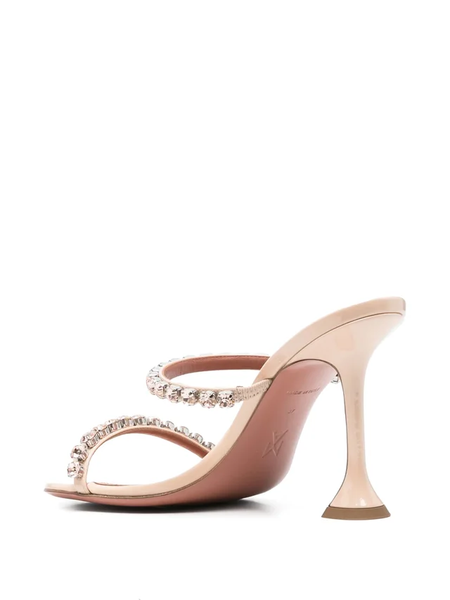 Amina Muaddi Rhinestone-strap high-heeled sandals, photo 4 of 4 from SENSER