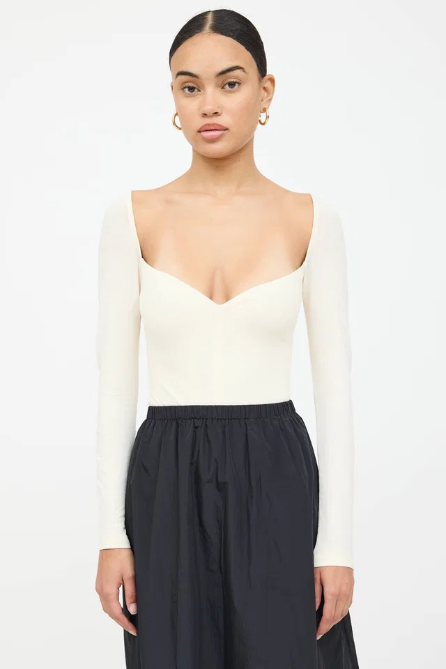 Khaite Cotton Long Sleeve Bodysuit from VSP Consignment