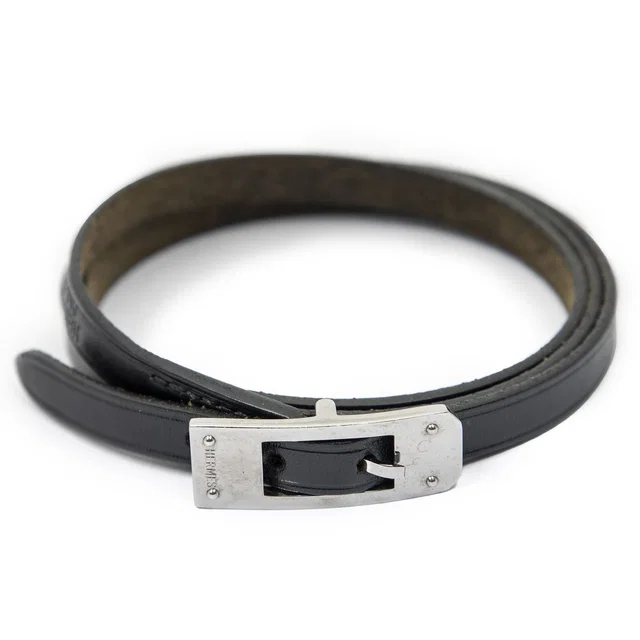 Hermès Kelly Ardion Triple Tour Bracelet Black Swift Leather in Black Swift leather from The Reluxe
