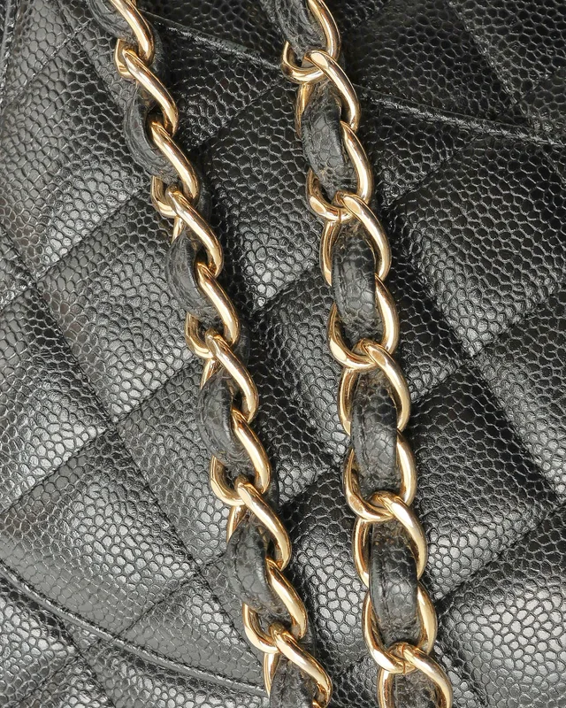 Chanel Classic Jumbo Caviar Double Flap Bag in Caviar leather from A Retro Tale, photo 6 of 10