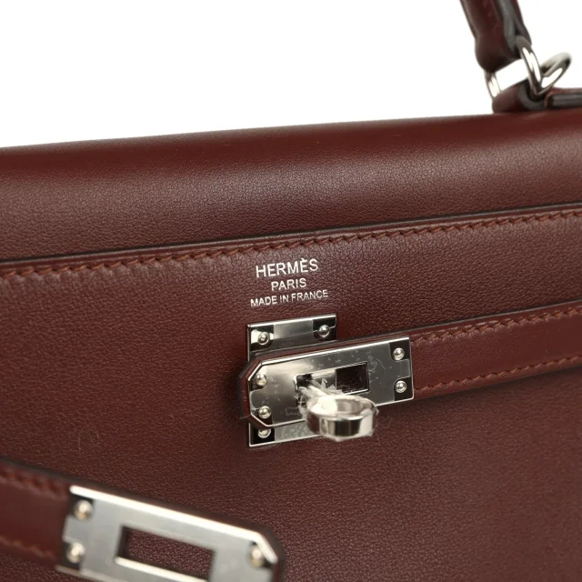 Hermès Kelly Retourne 25 Terre Cheri Palladium Hardware in Calfskin from Madison Avenue Couture, photo 7 of 9