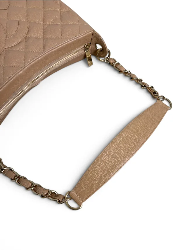 Chanel Vintage Beige Caviar Timeless CC Shoulder Bag in Beige Caviar leather from Season 2 Consign, photo 5 of 9