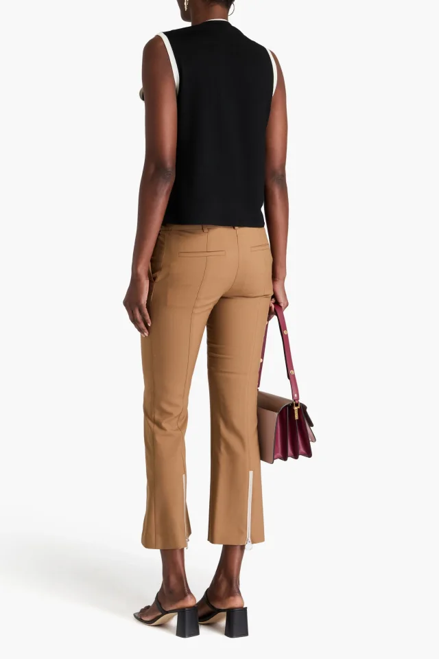 Marni Wool-Crepe Kick-Flare Pants in Light brown, photo 3 of 4 from THE OUTNET