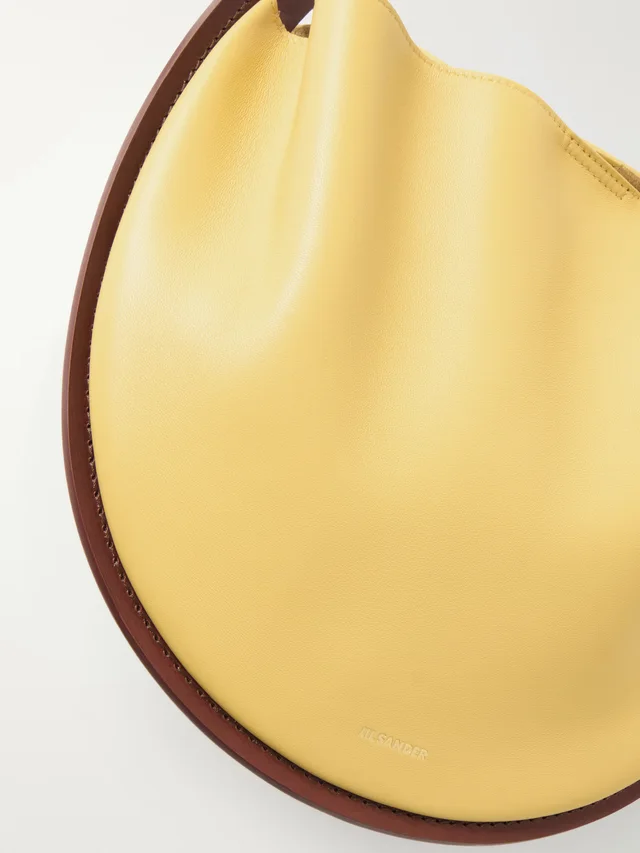 JIL SANDER Pivot leather shoulder bag - yellow - One Size in Yellow, photo 5 of 6 from NET-A-PORTER (Canada)