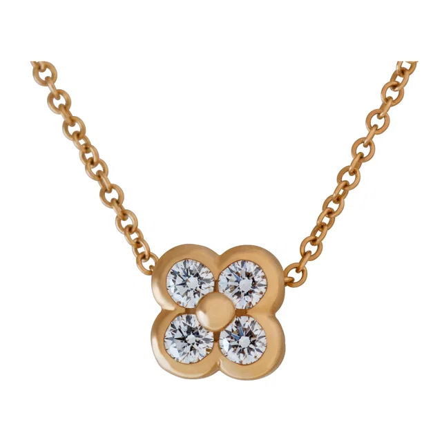 Tiffany & Co. Quatrefoil diamond necklace in 18k in Yellow Gold from Gray And Sons