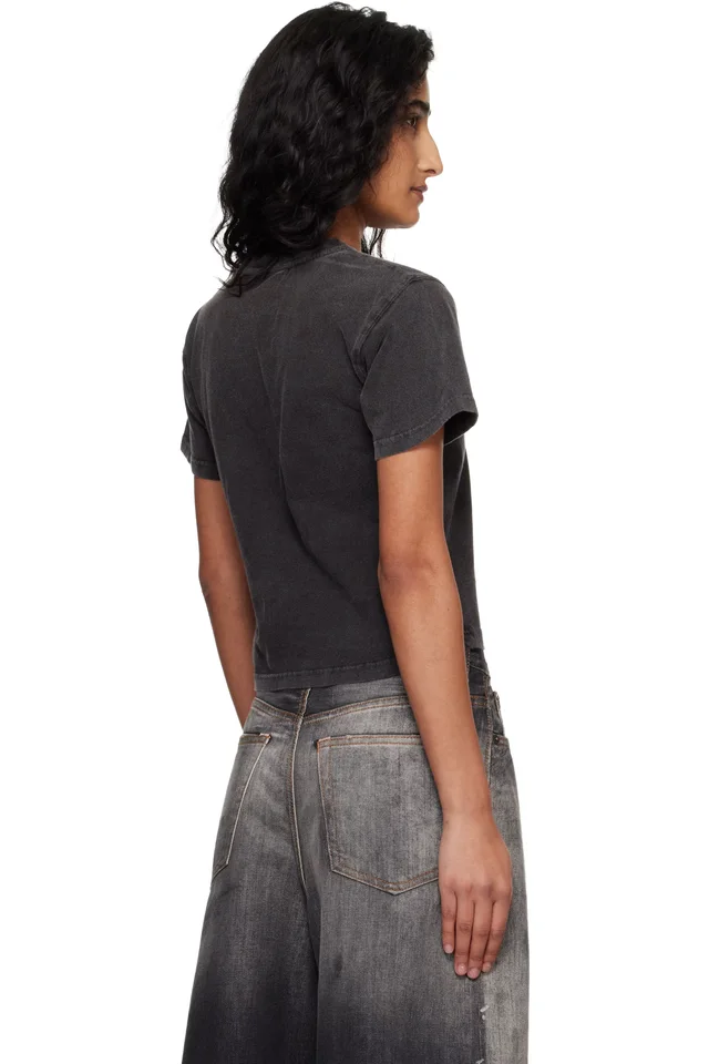 Ottolinger Black Pierced Fitted T-shirt, photo 3 of 4 from SSENSE