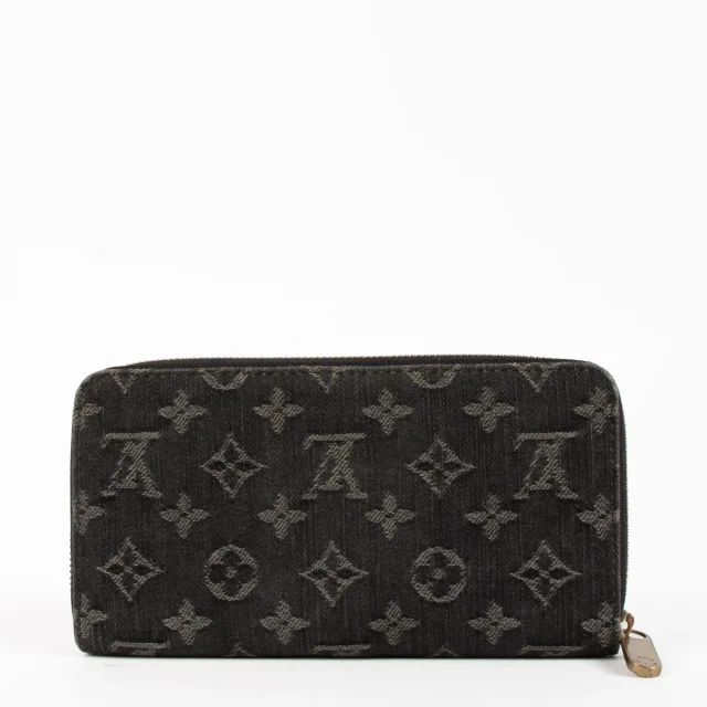 Louis Vuitton Monogram Denim Zippy Wallet in Black Denim from Labellov, photo 3 of 4