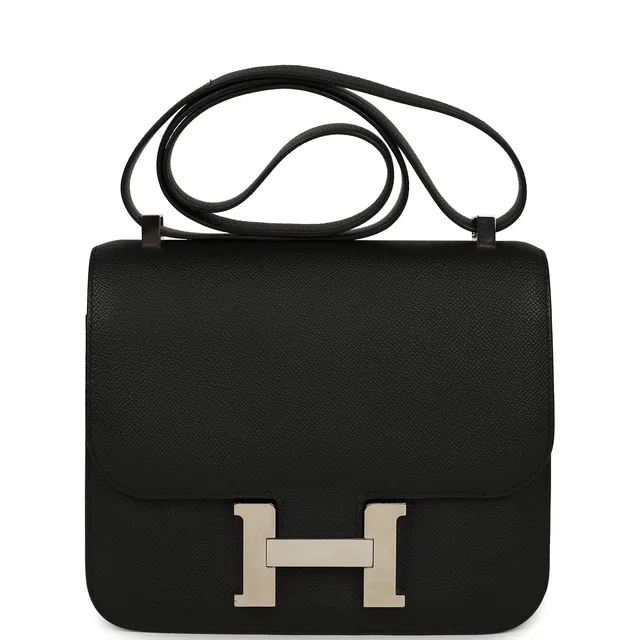 Hermès Constance 24 Black Epsom Palladium Hardware in Black Epsom leather from Madison Avenue Couture