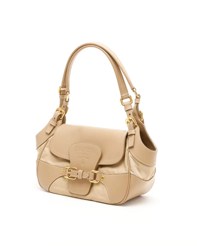 Prada & Leather Vitello Shoulder Bag in Nylon from A Retro Tale, photo 2 of 8