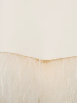 David Koma Flared dress with feathered hem in 50% Viscose, 47% Acetate, 3% Elastane, 100% Ostrich, photo 5 of 5 from LUISAVIAROMA