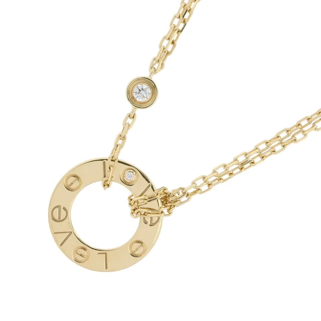 Cartier Love Circle Diamond NecklaceB7219500 18K Yellow Gold in Yellow from GALLERY RARE