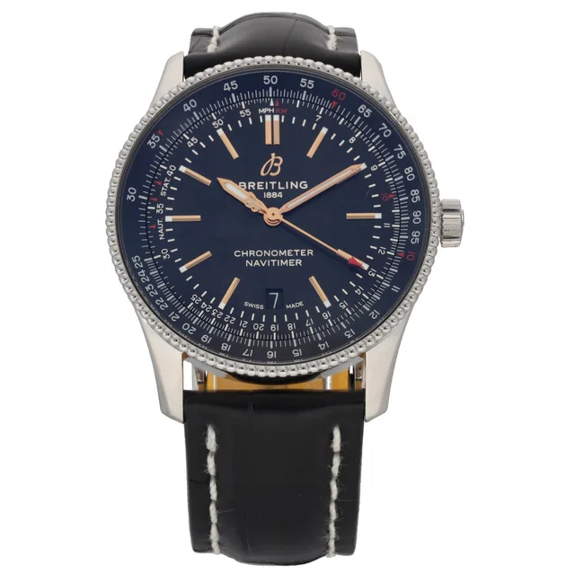 Breitling Navitimer A17326 41mm Stainless Steel Watch in Leather from H&T