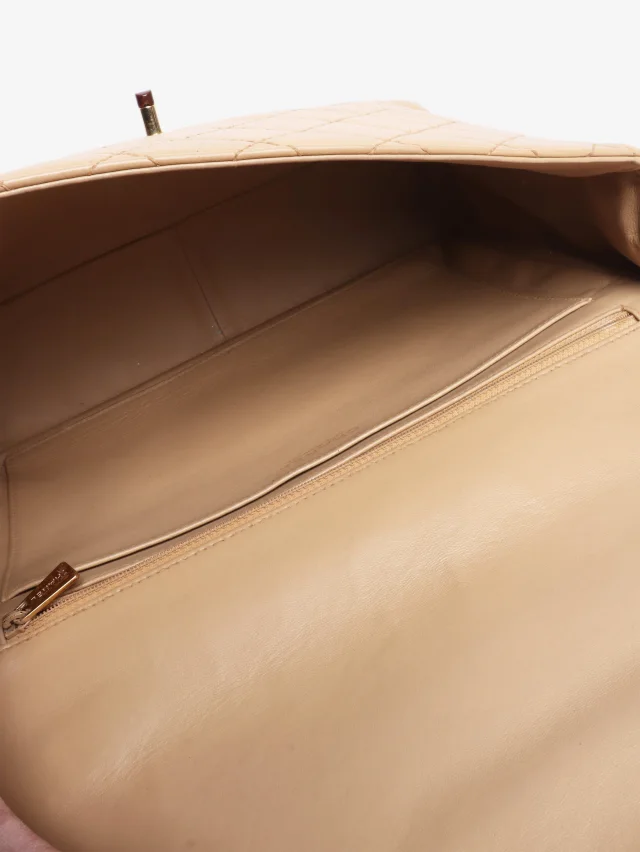 Chanel vintage 2000 lambskin flap bag in Beige Lambskin from Sign of the Times, photo 7 of 8