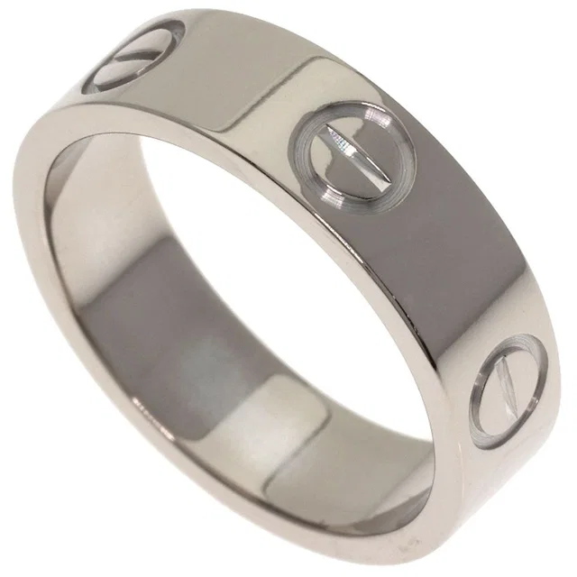 Cartier Love Ring 51 18K White Gold in White from The Reluxe