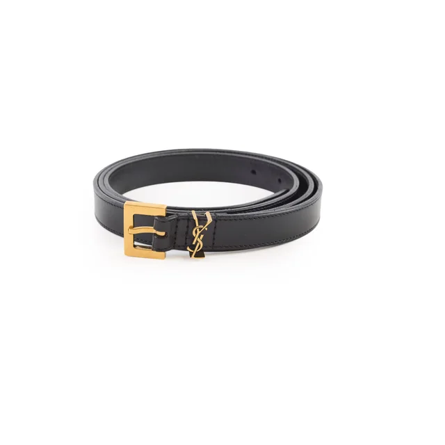 Saint Laurent Belt Size 95 in Black Leather from The Purse Affair