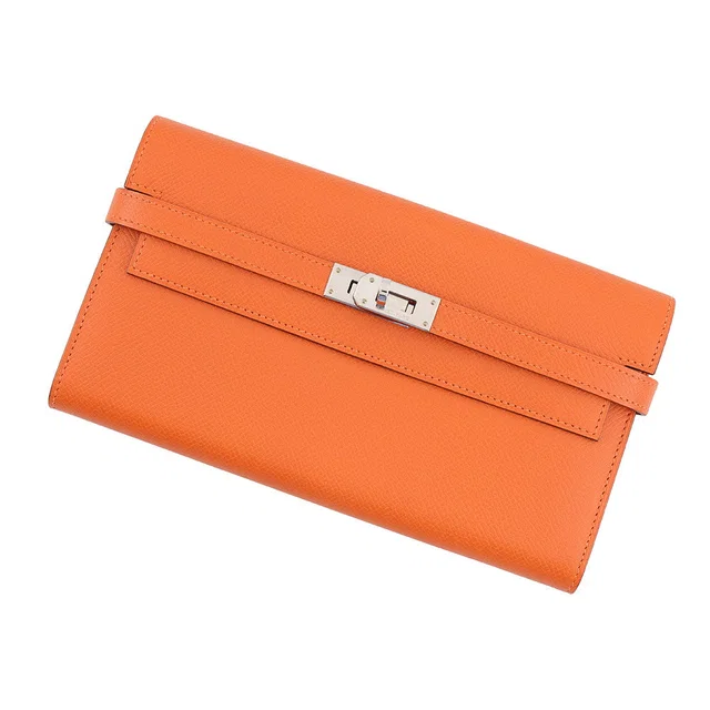 Hermès Kelly wallet long Orange Epsom in Orange Epsom leather from GALLERY RARE
