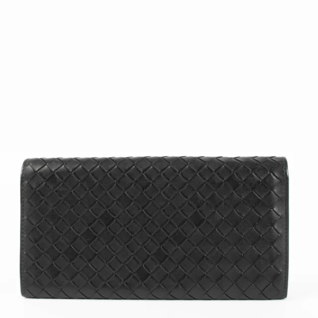 Bottega Veneta Black Intrecciato Leather Wallet in Black Woven leather from Labellov, photo 2 of 4