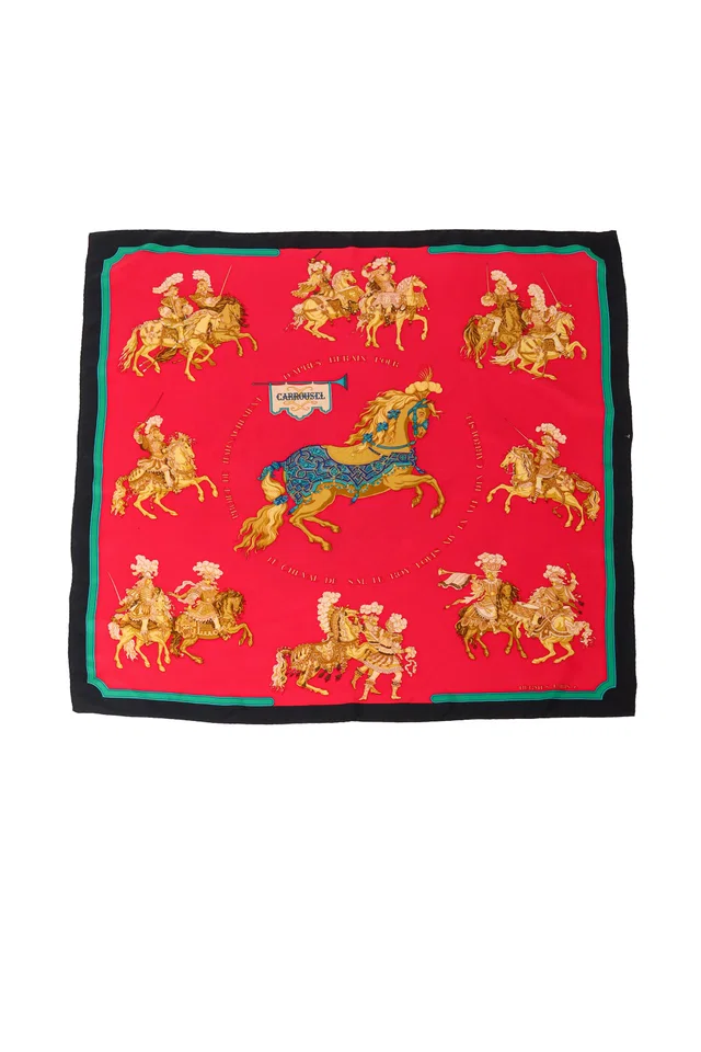 Hermès Carousel Riders Scarf in Silk from Recess LA