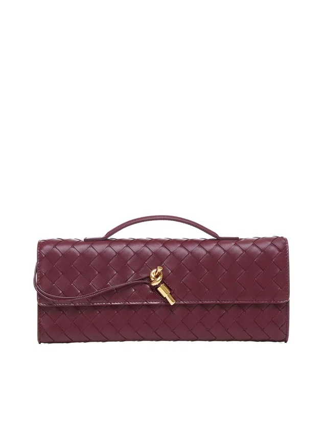 Bottega Veneta Andiamo Clutch — Red Lambskin in Red Lambskin from HEWI