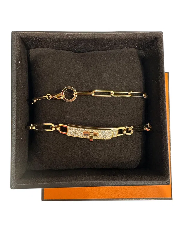 Hermès Kelly Chaine Diamond Yellow Gold Choker / Double Bracelet in Yellow Gold in Yellow from Luxury Promise