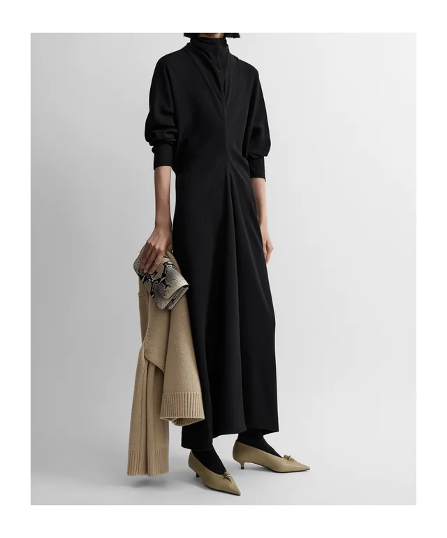Totême Scarf-Neck Long Sleeved Maxi Dress, photo 3 of 5 from SENSER