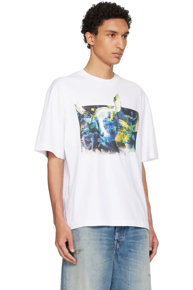 Off-White White Rave Painting Skate T-shirt, photo 2 of 2 from SSENSE