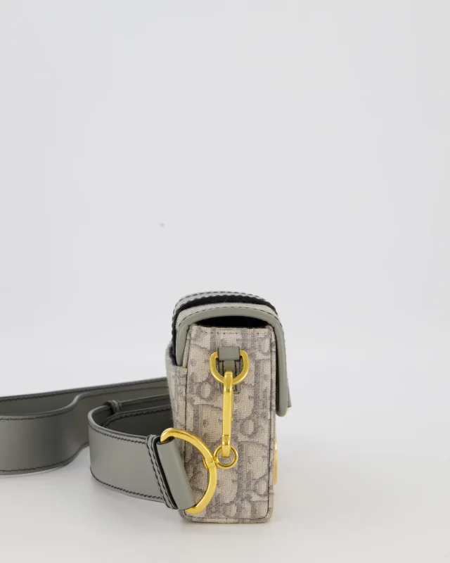 Dior Light Grey Mini 30 Montaigne Bag in Grey Calfskin from Sellier, photo 3 of 5