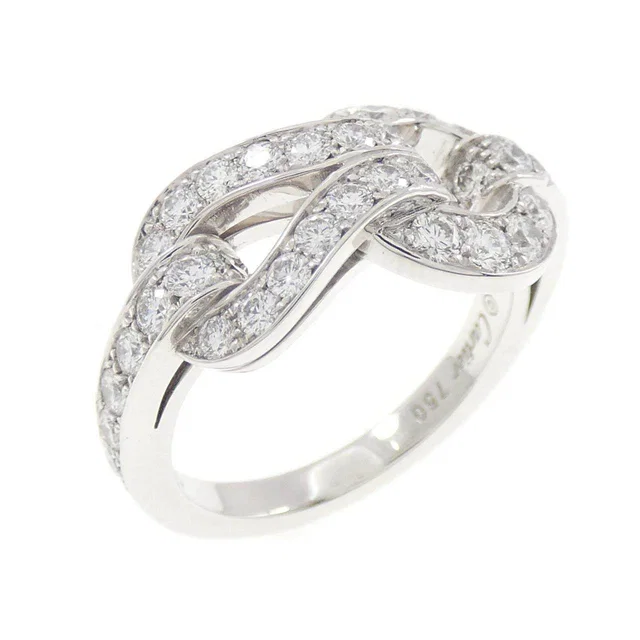 Cartier Agrafe 750 White Gold Diamond Ring Size 12 in White from LuxUness