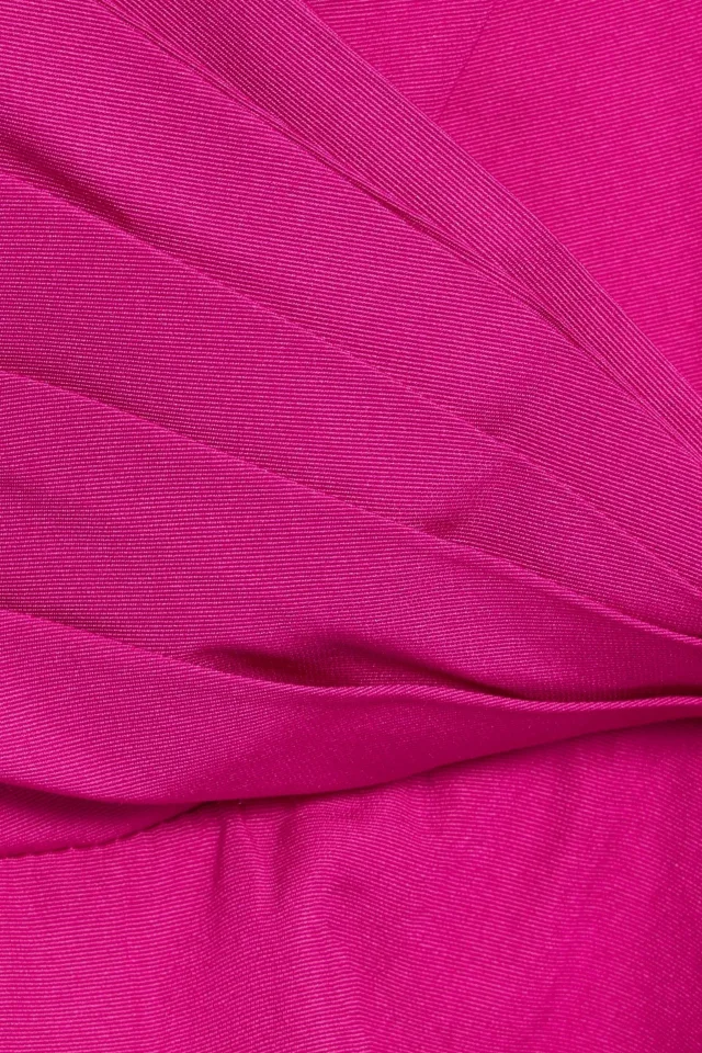 Valentino Garavani Wrap-Effect Cotton-Blend Faille Mini Dress in Pink, photo 4 of 4 from THE OUTNET