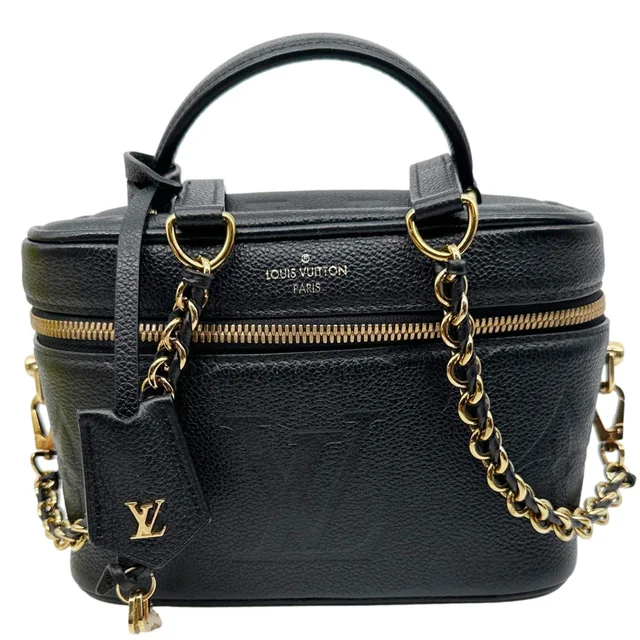Louis Vuitton Vanity Monogram Empreinte Leather Shoulder Bag Black in Black Leather from Dallas Designer Handbags