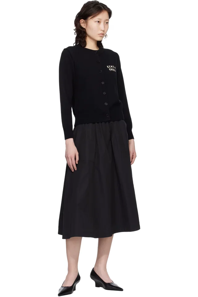 Black Kenzo Paris 'KENZO Boke Heart' Cardigan, photo 4 of 4 from SSENSE