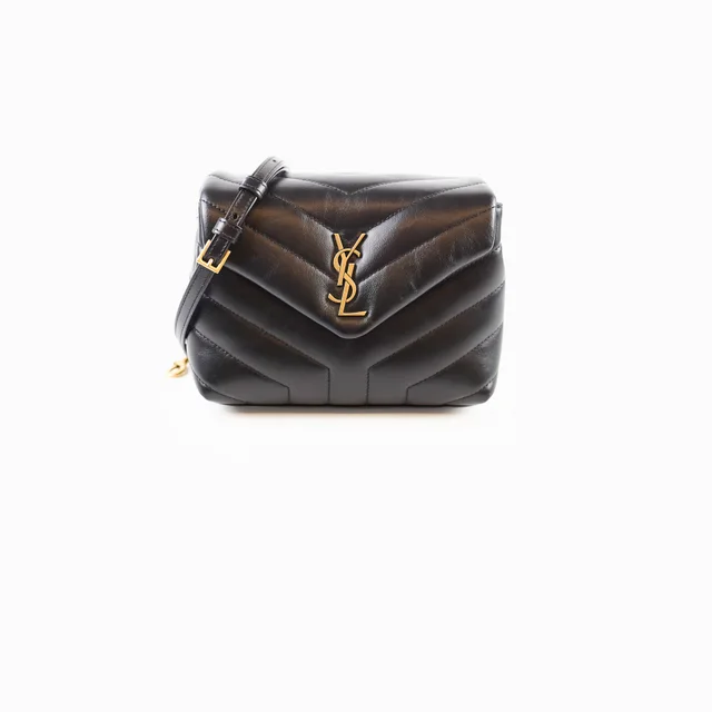 Saint Laurent Toy Lou Black Crossbody in Black Leather from The Purse Affair