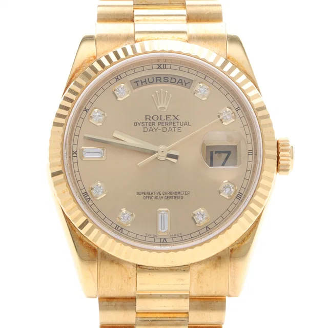 Rolex 롤렉스 데이데이트 다이아 골드 시계 (118238) from GUGUS