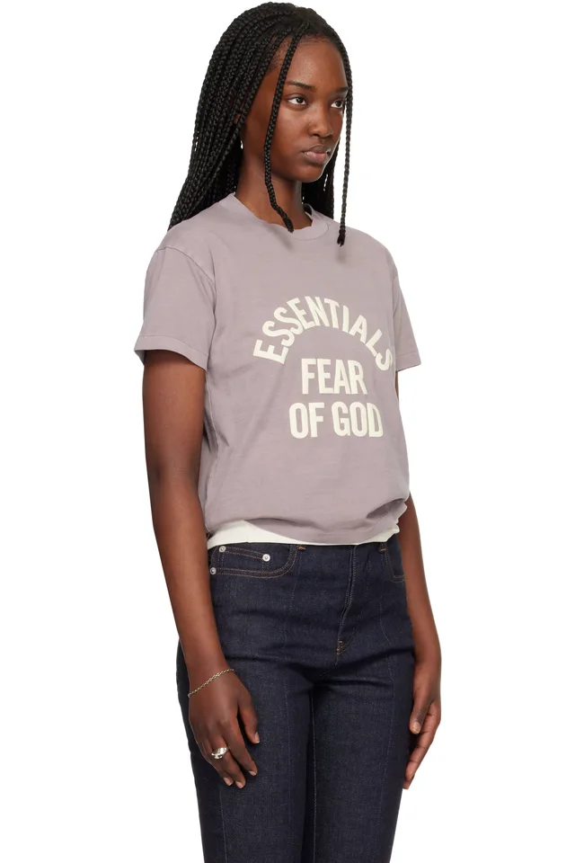 Fear of God ESSENTIALS Purple Campus Classic Short Sleeve T-shirt, photo 2 of 4 from SSENSE