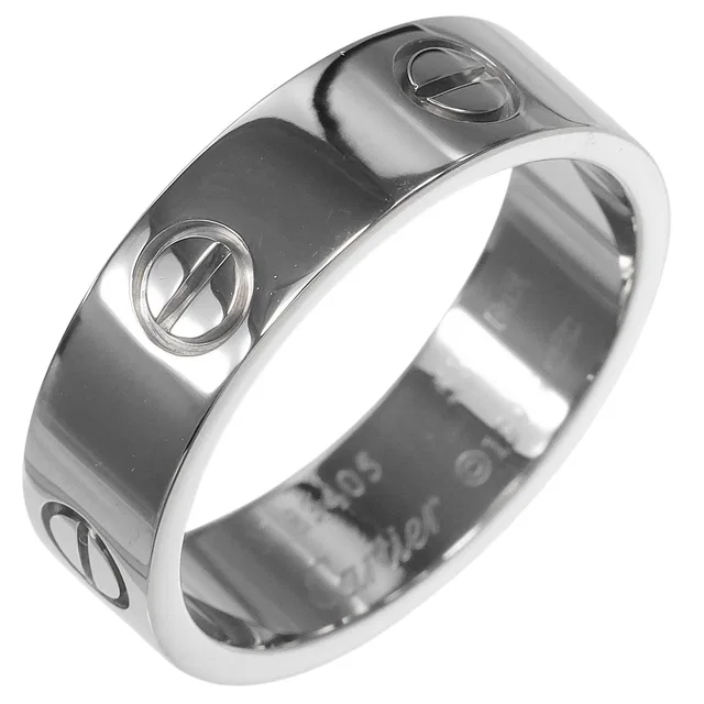 Cartier Love Au750 White Gold Ring Size 17 in White from LuxUness