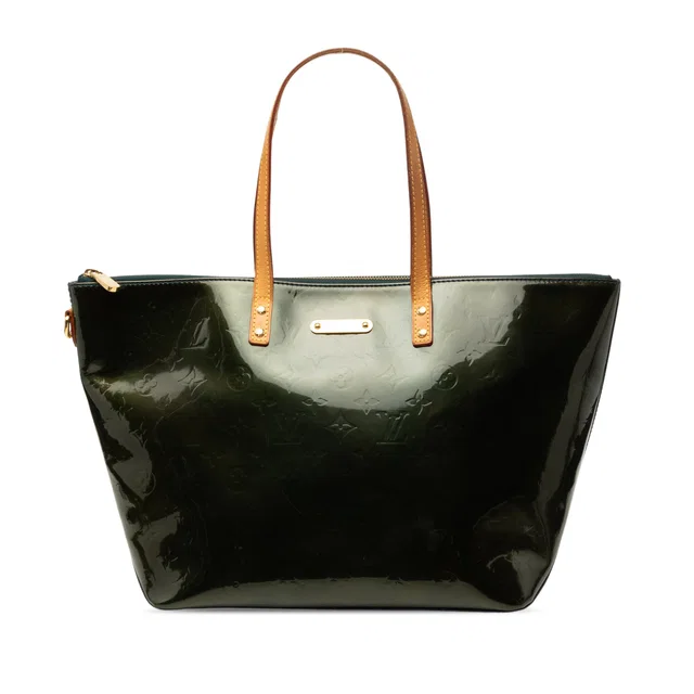 Green Louis Vuitton Monogram Vernis Bellevue GM Handbag in Green Leather from Designer Revival