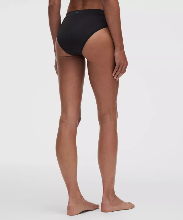 lululemon UnderEase Mid-Rise Bikini Underwear 5 Pack *Updated in Black/Black/Light Ivory/Lilac Play/Petite Floral Lilac Play Cherry Ember, photo 3 of 4 from lululemon