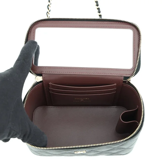 Chanel Matelasse Vanity ChainShoulder Bag BlackAP1341 Caviar Leather Size 360 in Caviar leather from GALLERY RARE, photo 5 of 10