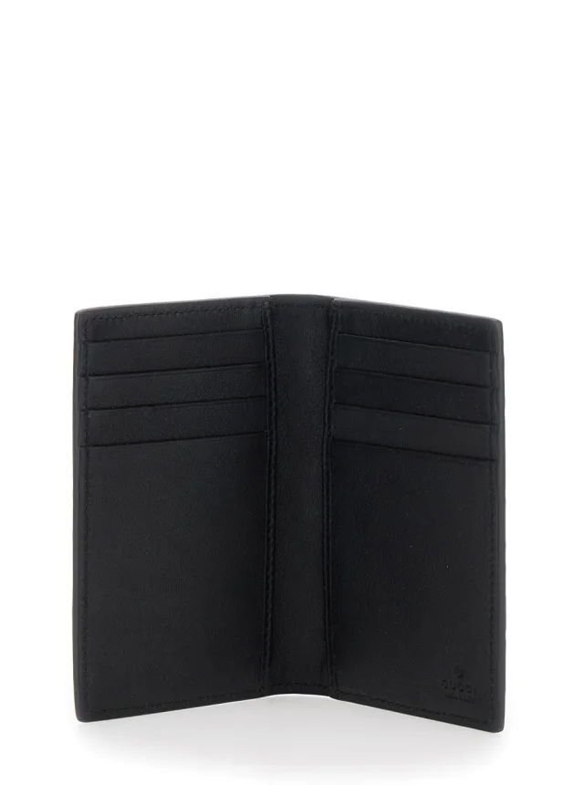 Gucci Gg Hammered Leather Wallet — Black Calf in Black Leather from HEWI, photo 2 of 3