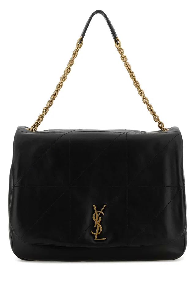 Saint Laurent Jamie Shoulder Bag — Black in Black Calfskin from HEWI