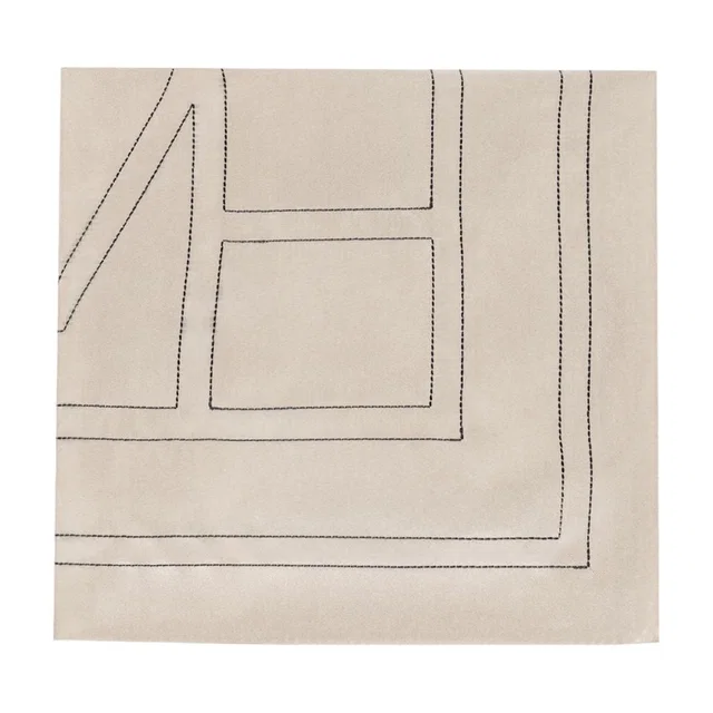 TOTEME Embroidered Silk Scarf — Beige Scarfs in Beige Silk from HEWI