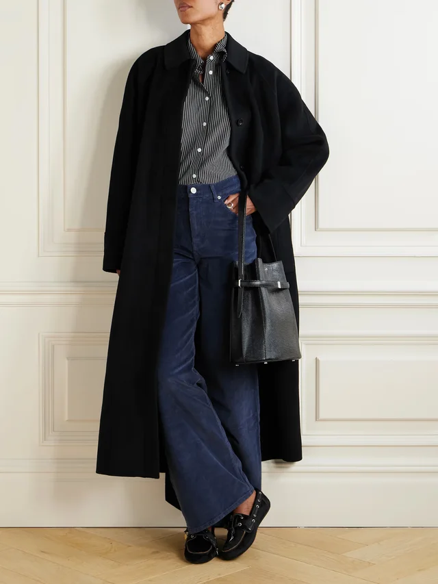 TOVE Yoonmi belted brushed wool-blend coat in Black, photo 2 of 2 from NET-A-PORTER (Canada)