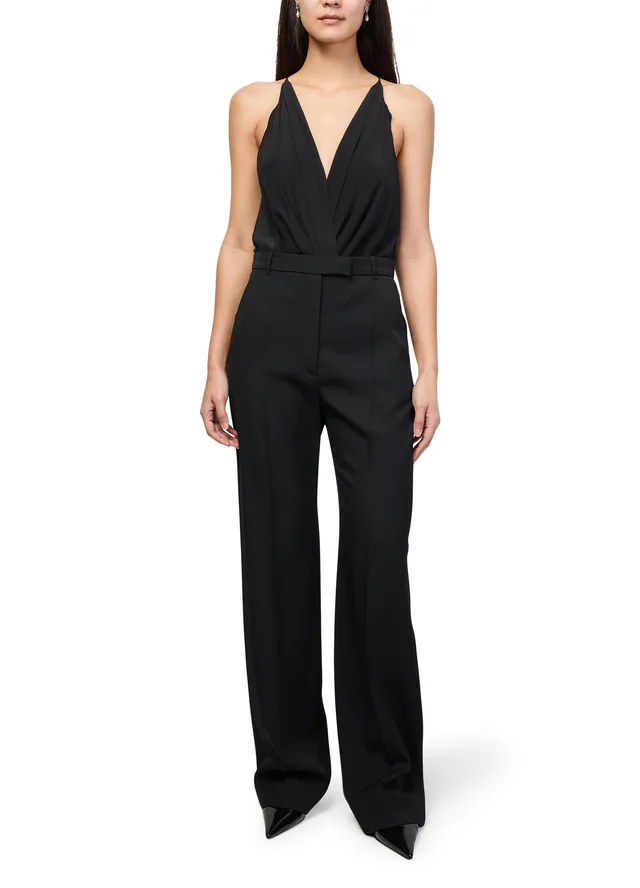 MCQUEEN Straight pants in Black 100% wool, photo 2 of 6 from 24S (US)
