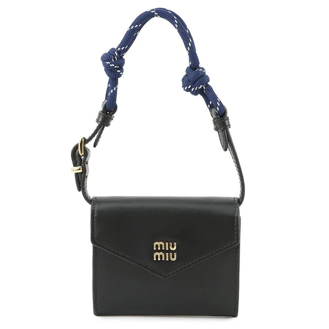 Miu Miu Shoulder Wallet Leather Black in black Leather from Poshmark