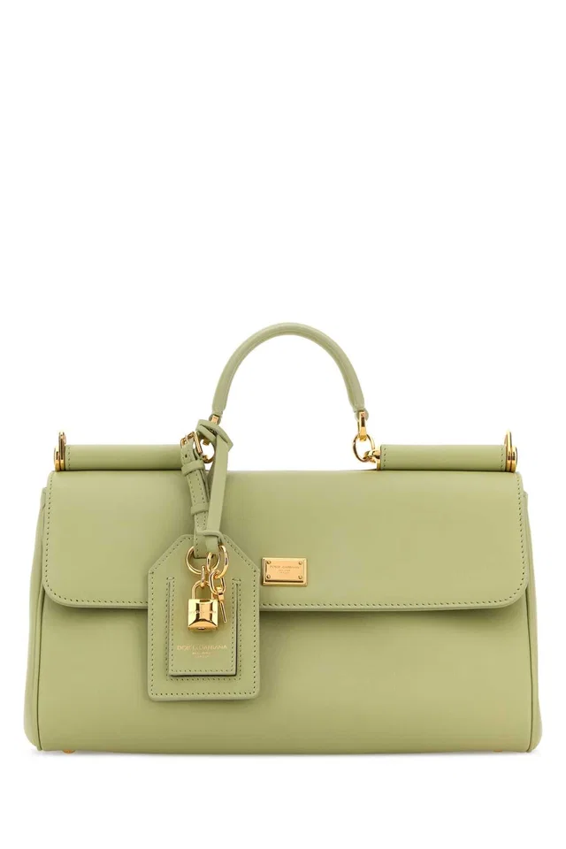 Dolce & Gabbana My Sicily Top Handle Bag — Green Pvc Vitello in Green Calfskin from HEWI