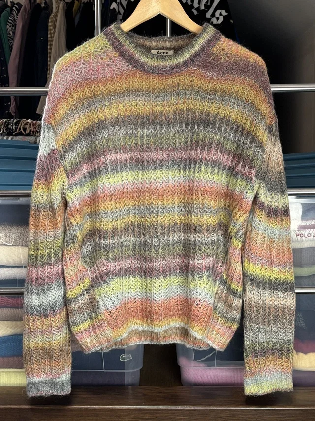 Acne Studios Rainbow Knit Sweater Mohair Grail, Men's (Size Medium) in multicolor from Grailed