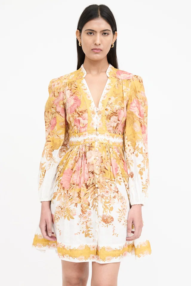 Zimmermann Floral Pleated Pattie Plunge Dress from VSP Consignment